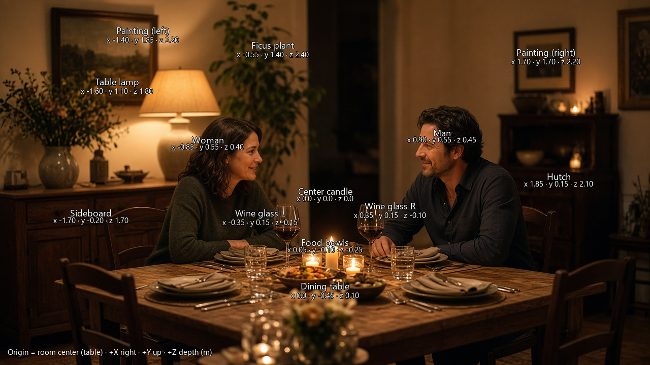 Labeled dining room photo